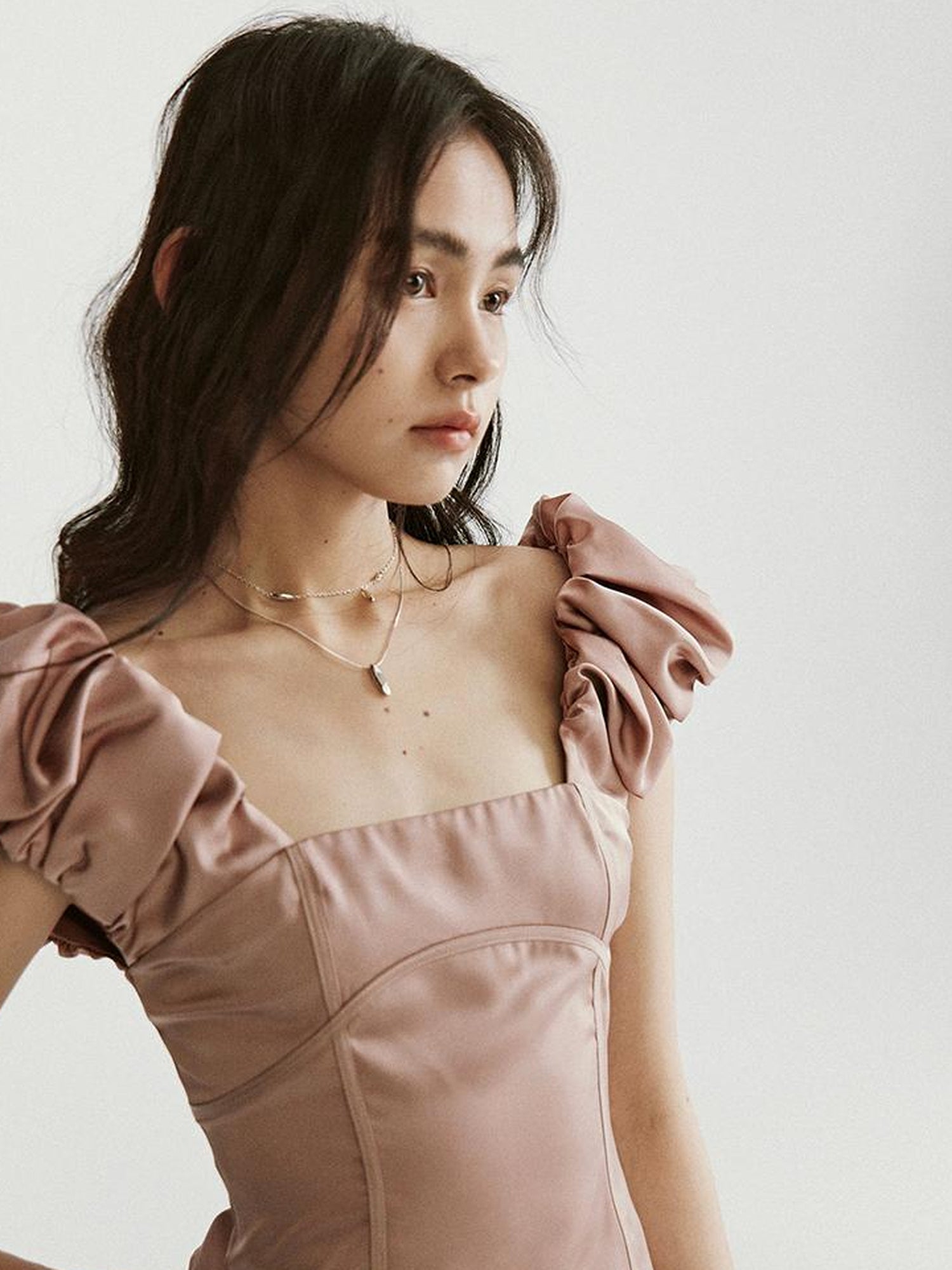 FUSSED Dried Rose Pink Bubble Cloud Patchwork Set
