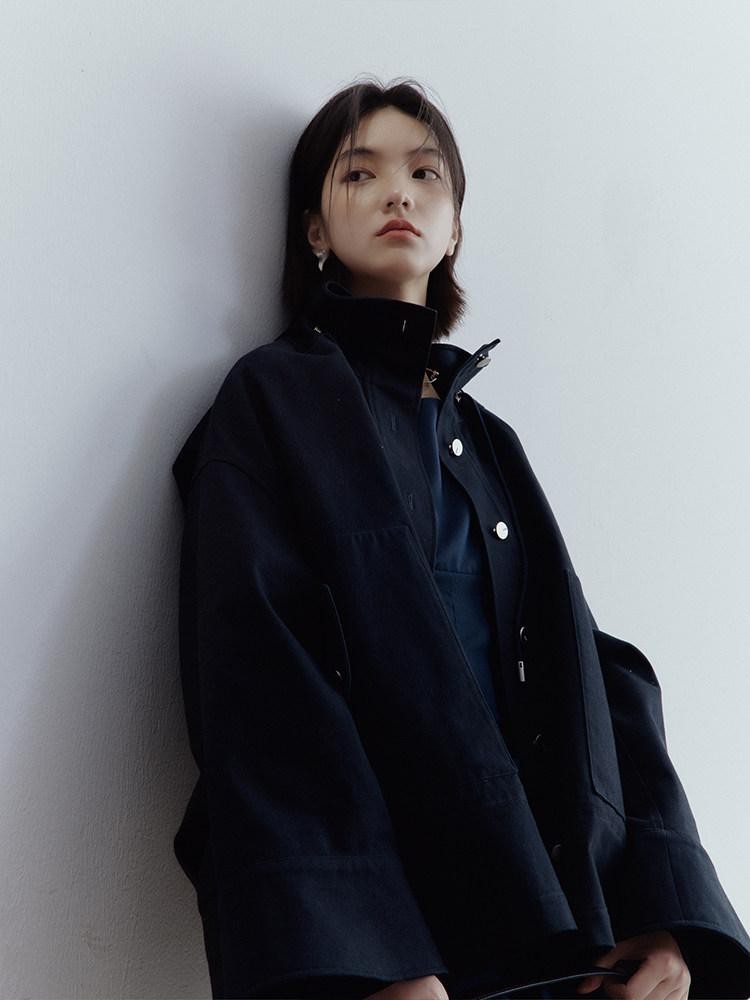 FUSSED Dusk Blue Structured Androgynous Silhouette Women&
