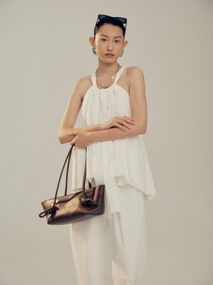FUSSED Elegant White Cloud Bubble Pear Friendly Cami Women&