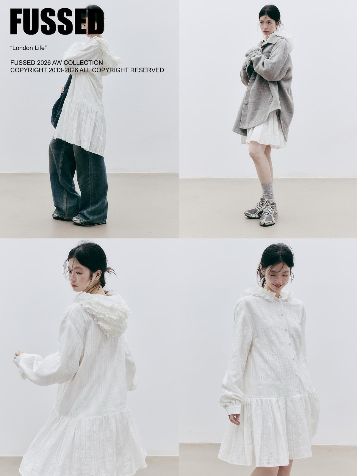 FUSSED Embroidered Hooded Cotton Women&