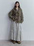 Fog Forest Wool Mohair Brushed Fuzzy Cardigan Coat