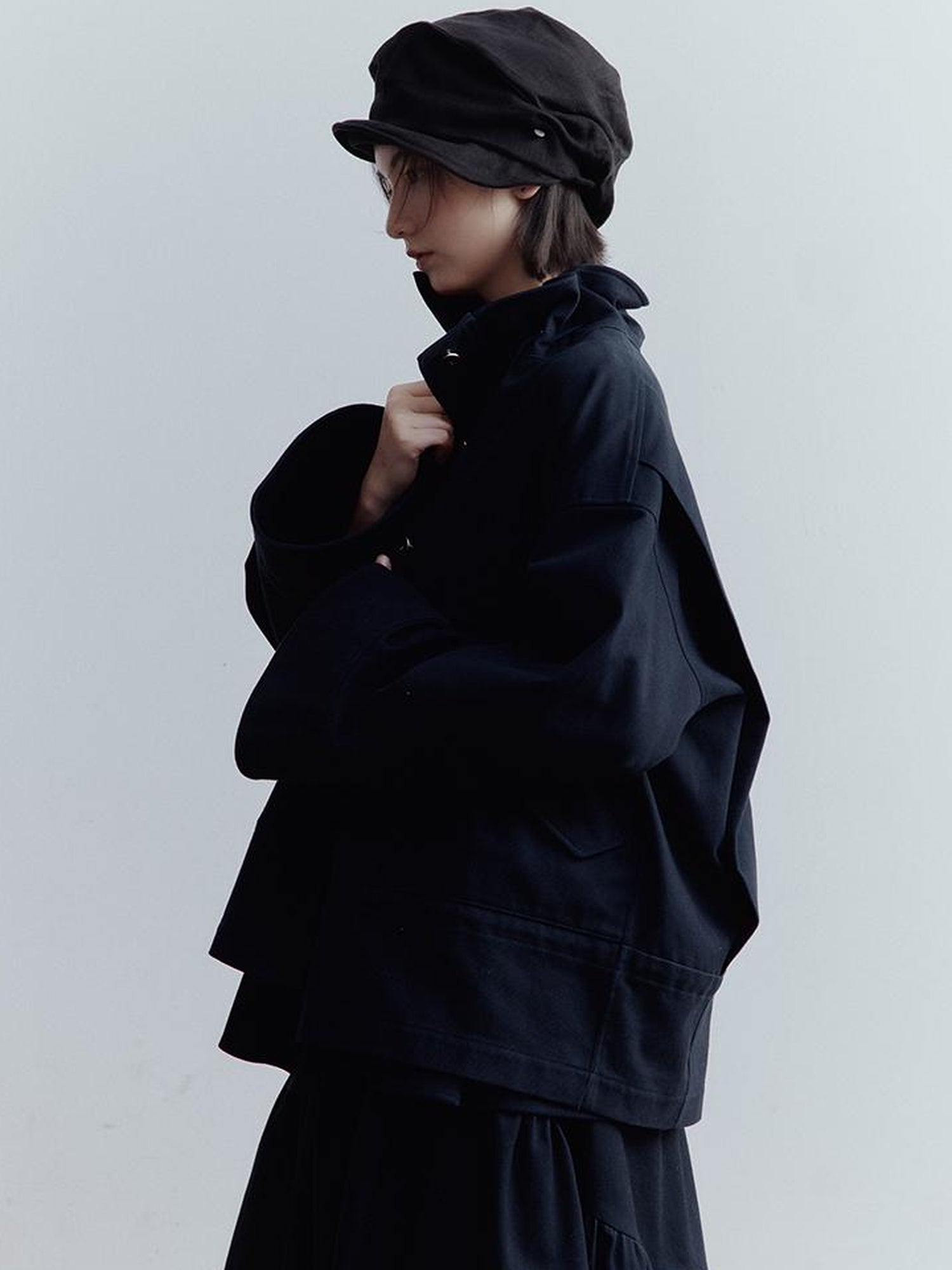 FUSSED Fussed Blues Prussian Blue Structured Oversized Denim Jacket