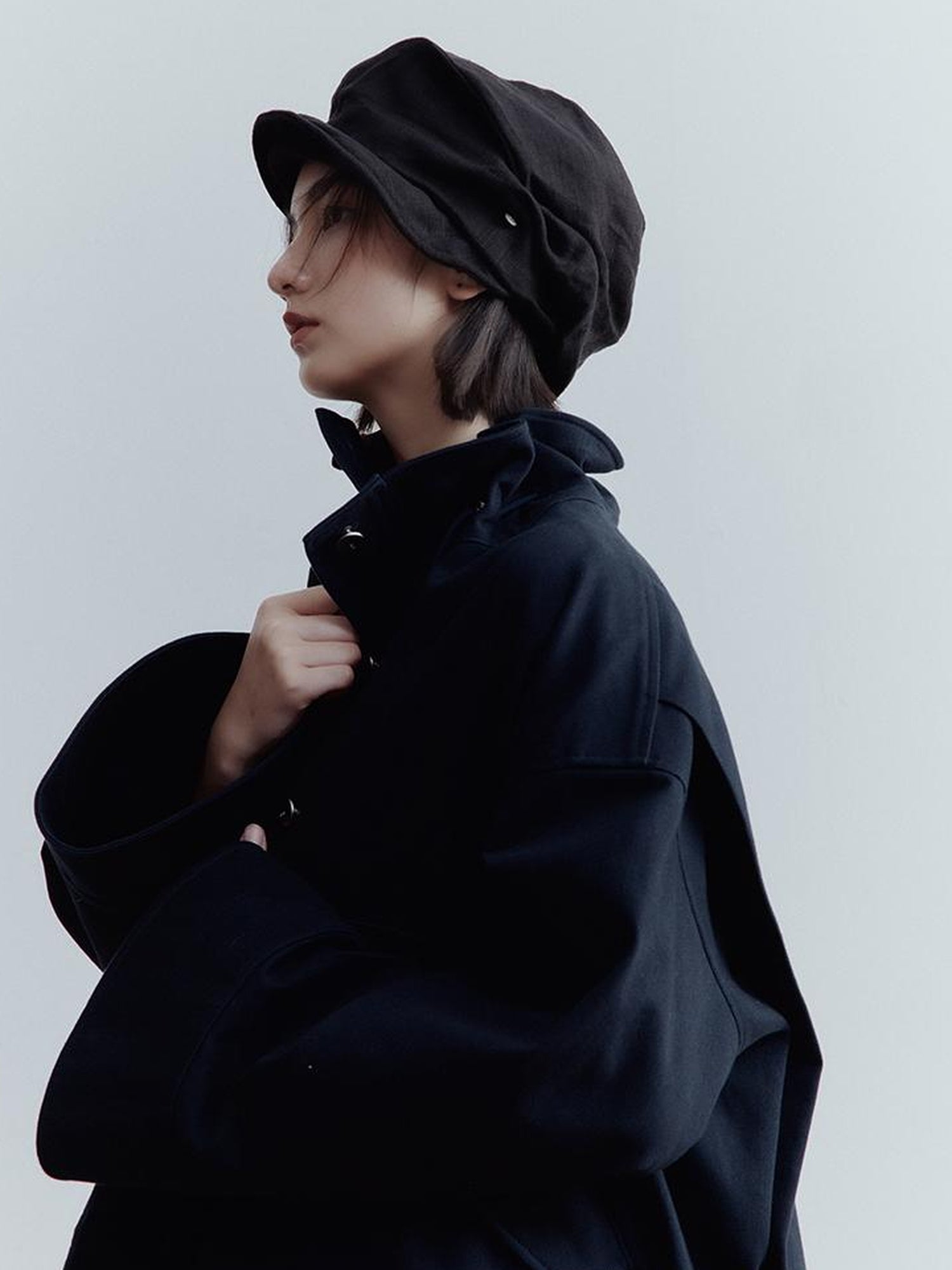 FUSSED Fussed Blues Prussian Blue Structured Oversized Denim Jacket