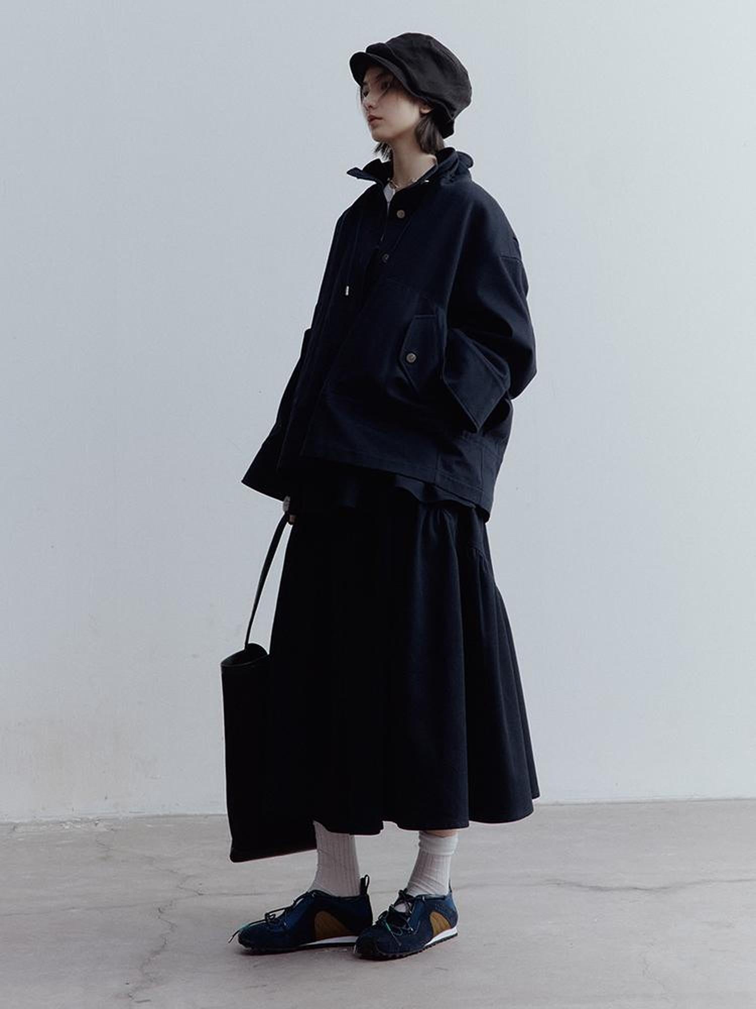 FUSSED Fussed Blues Prussian Blue Structured Oversized Denim Jacket