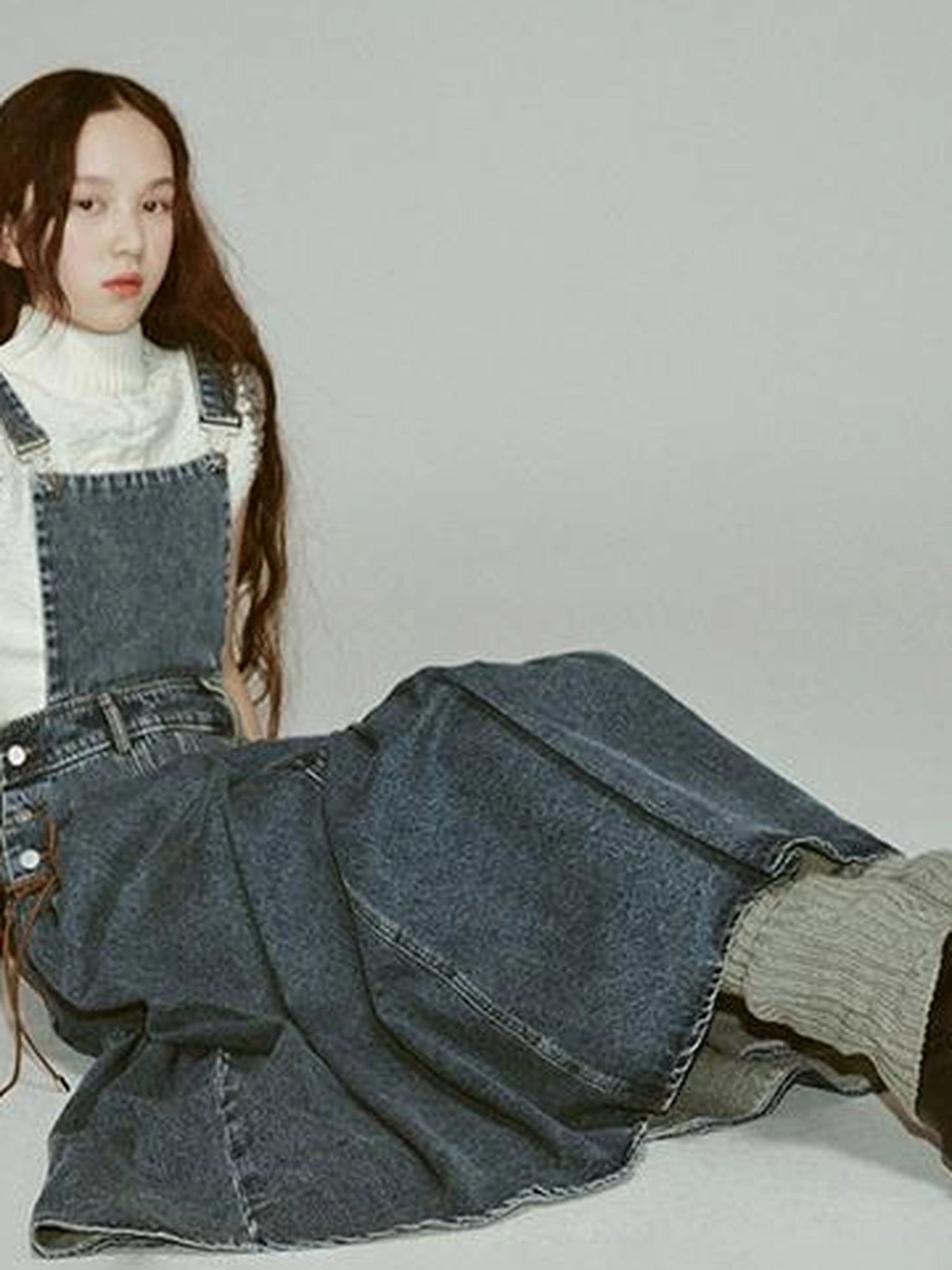 Hand Knitted White Grey Textured Vest With 3D Floral Applique