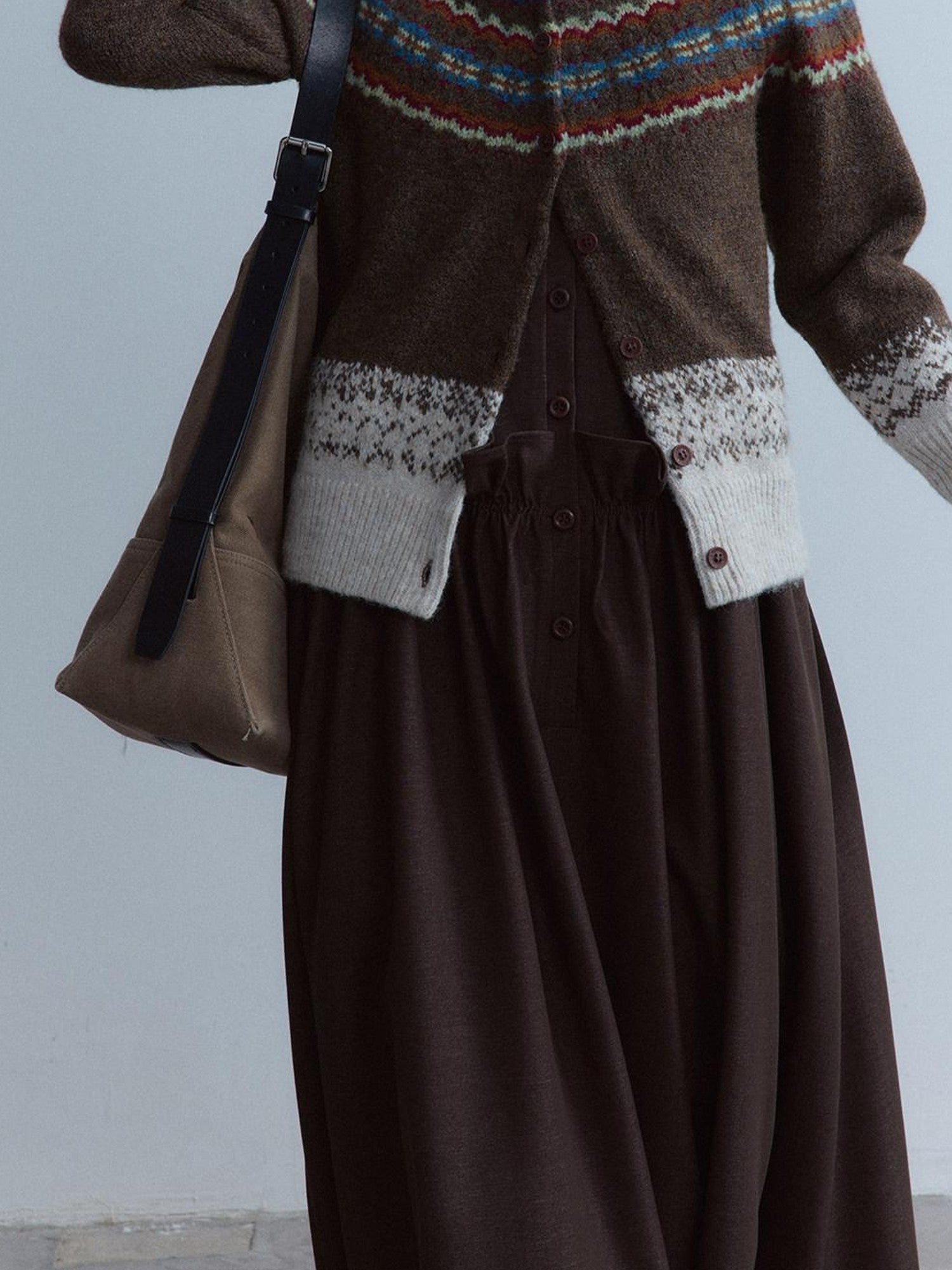 FUSSED Hot Cocoa Handwoven Sculpted Rolled Brim Vintage Women&