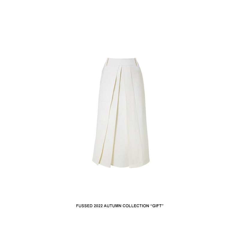 FUSSED_Infinite_White_Pleated_Midi_Skirt_With_Asymmetric_Hem_MISSTT