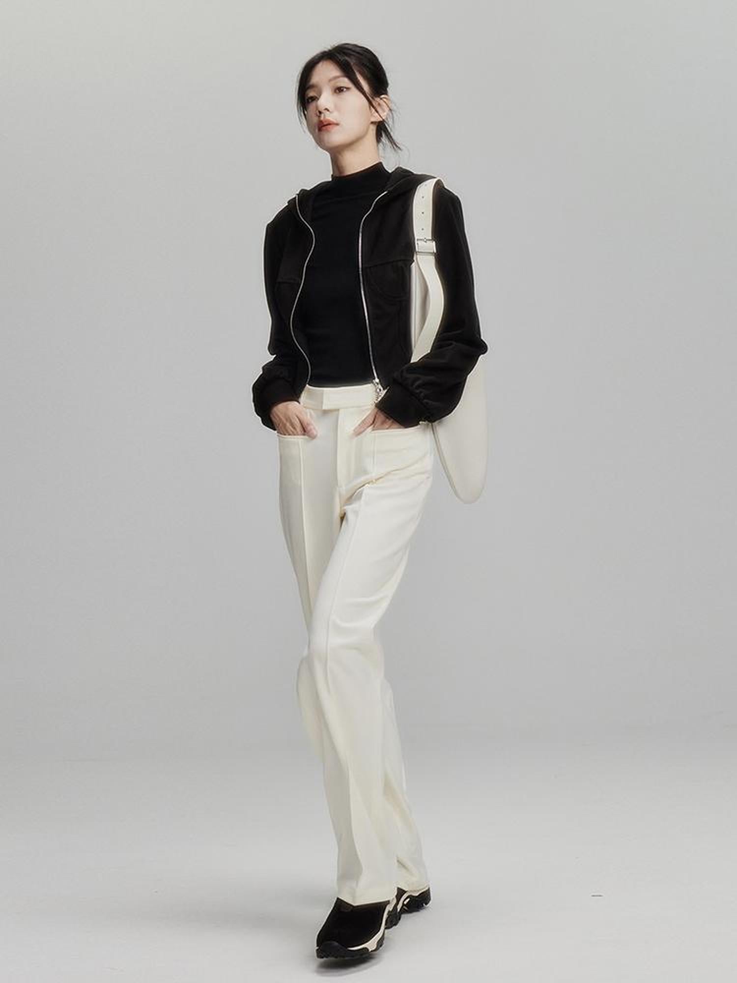 FUSSED Infinite White Straight Leg Trousers