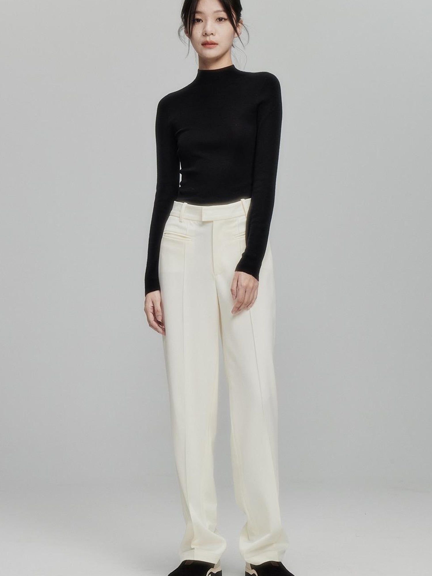 FUSSED Infinite White Straight Leg Trousers