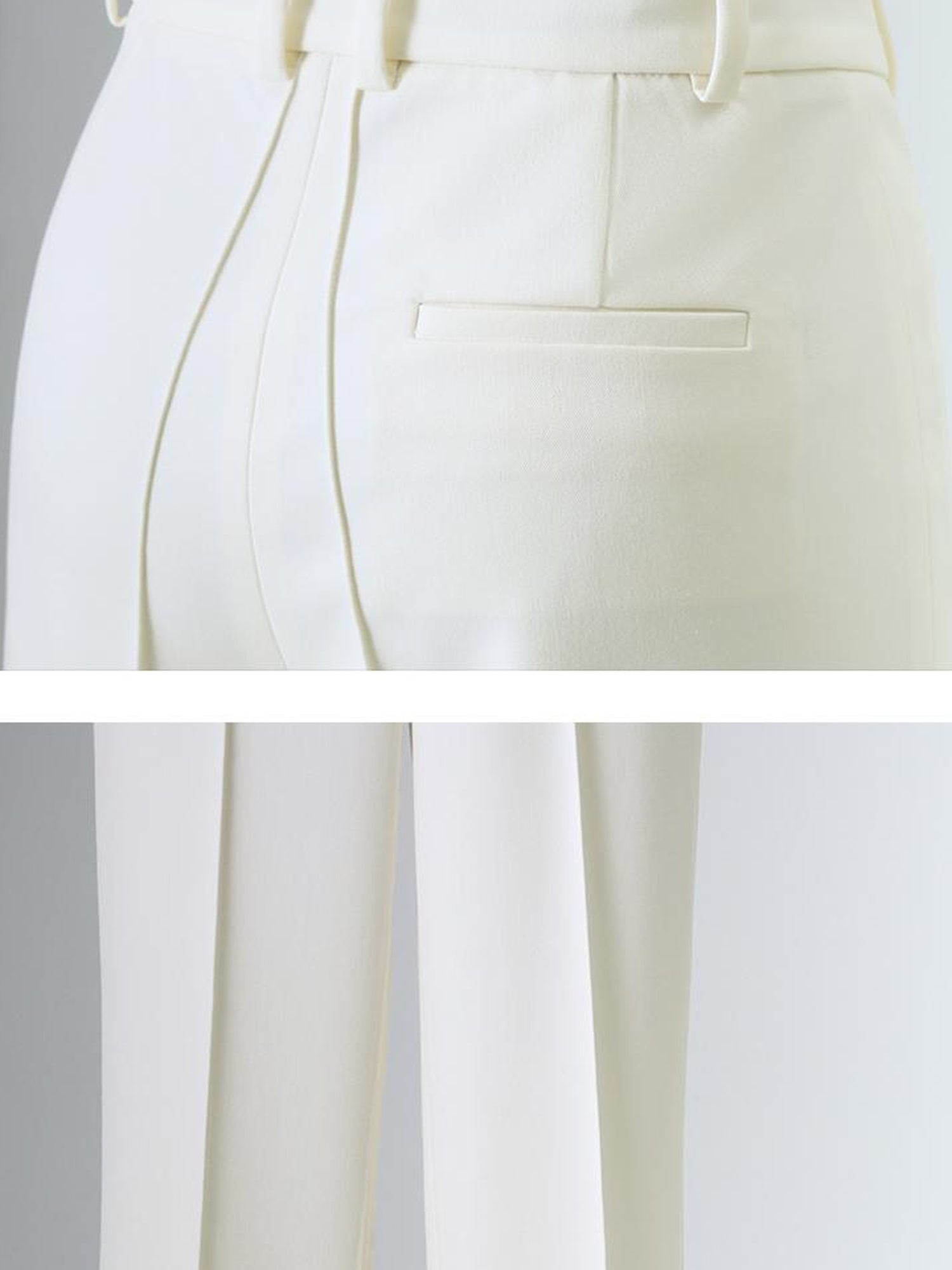 FUSSED Infinite White Straight Leg Trousers