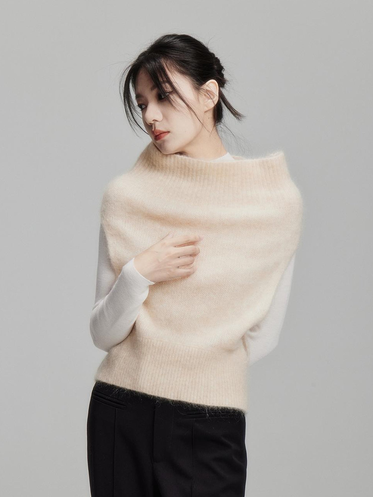 FUSSED Kid Mohair Pink Mohair Wool Vest