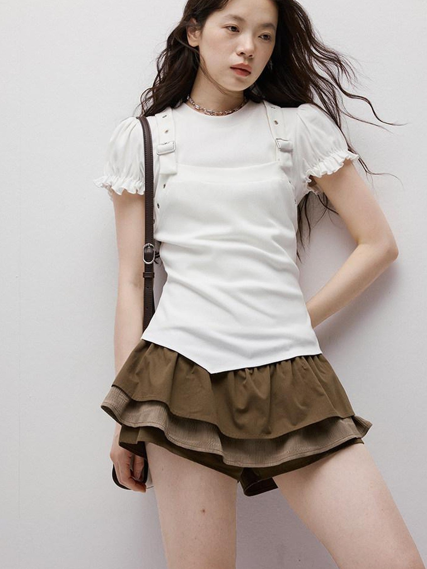 FUSSED Layered Puffed Patchwork 3d Embellished A Line Women&
