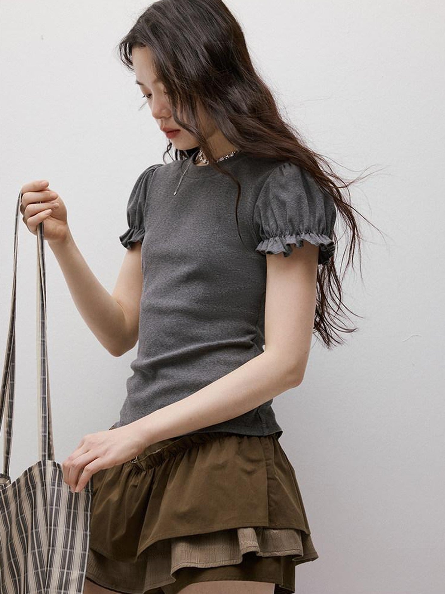 FUSSED Layered Puffed Patchwork 3d Embellished A Line Women&