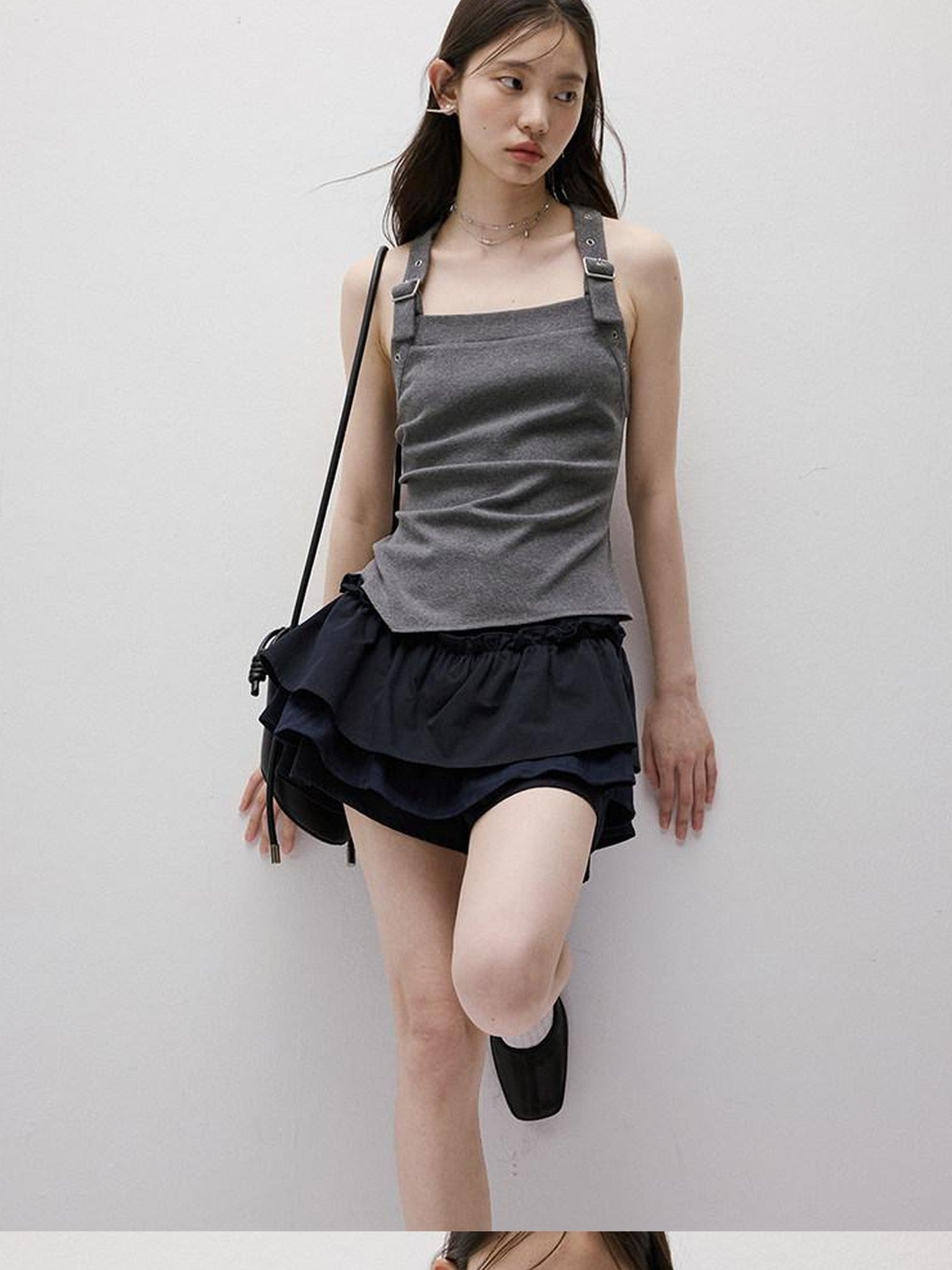 FUSSED Layered Puffed Patchwork 3d Embellished A Line Women&