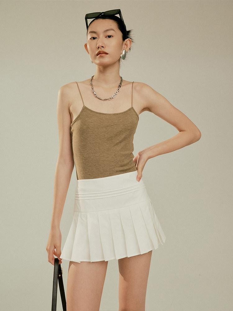 FUSSED Leg Lengthening Low Waist Pleated Women&