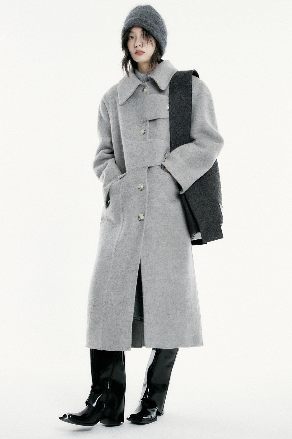 FUSSED_Light_Gray_Asymmetric_Wrap_Double_Face_Wool_Women&
