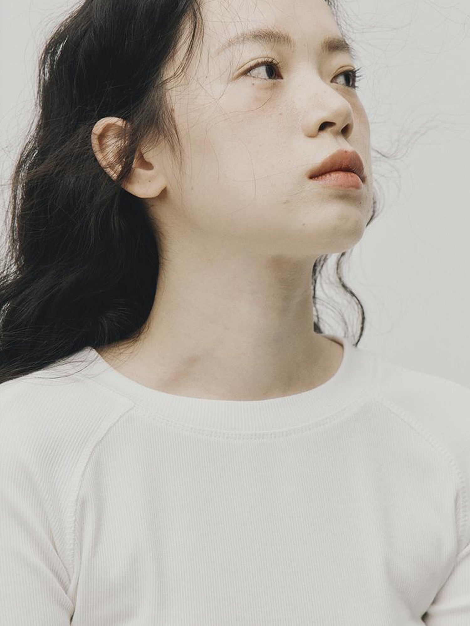 FUSSED Low Waist Stacked Ribbed Knit Dress with Raglan Sleeves