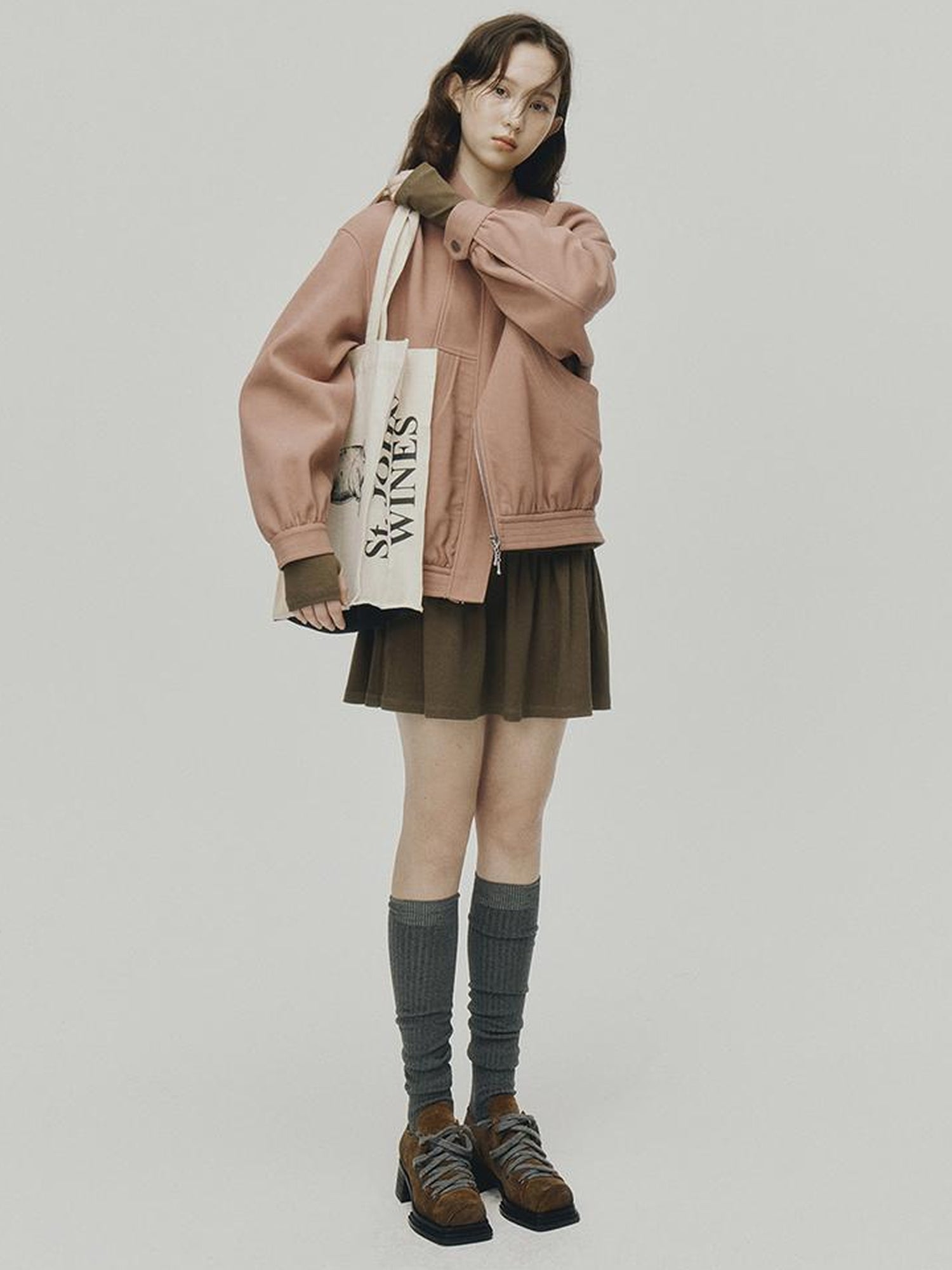 FUSSED Low Waist Stacked Ribbed Knit Dress with Raglan Sleeves