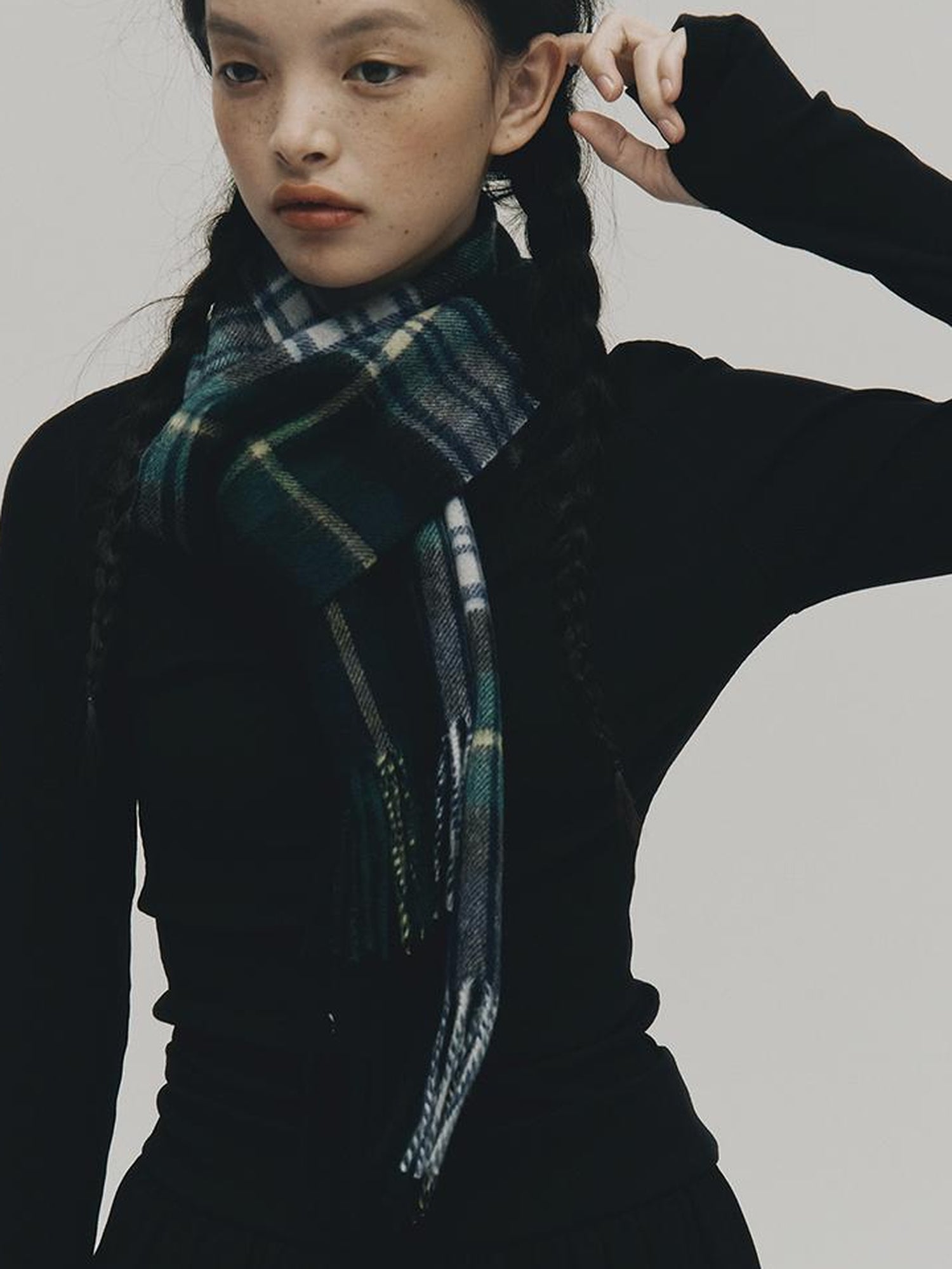 FUSSED Low Waist Stacked Ribbed Knit Dress with Raglan Sleeves