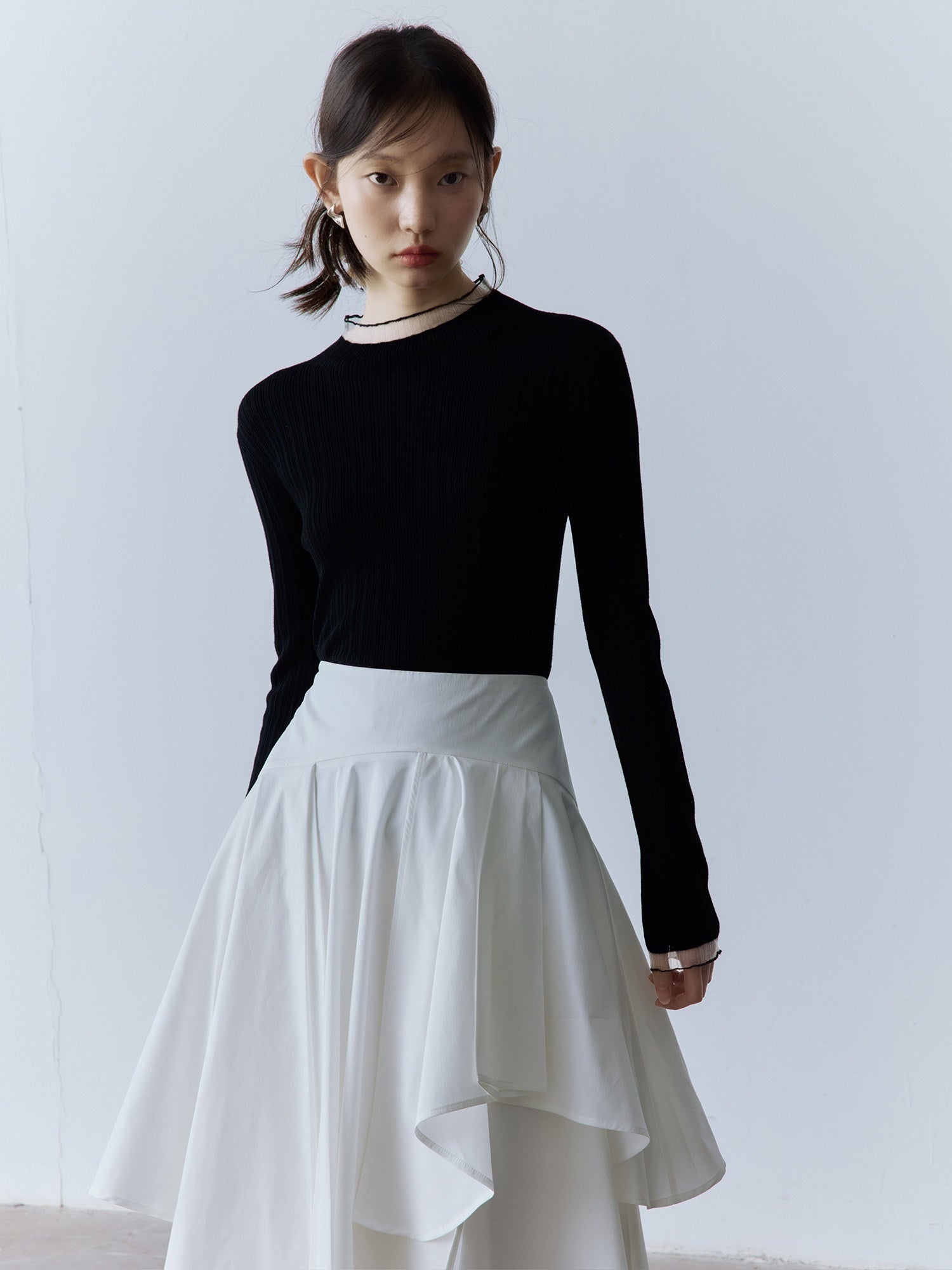 FUSSED_Mall_Quality_College_Patchwork_Regular_Women_Mockneck_Knit_Sweater_MISSTT