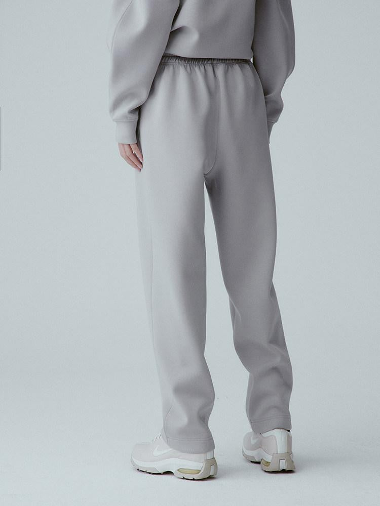 FUSSED Mercury Gray Structured Airy Minimalist Crewneck Raglan Women&