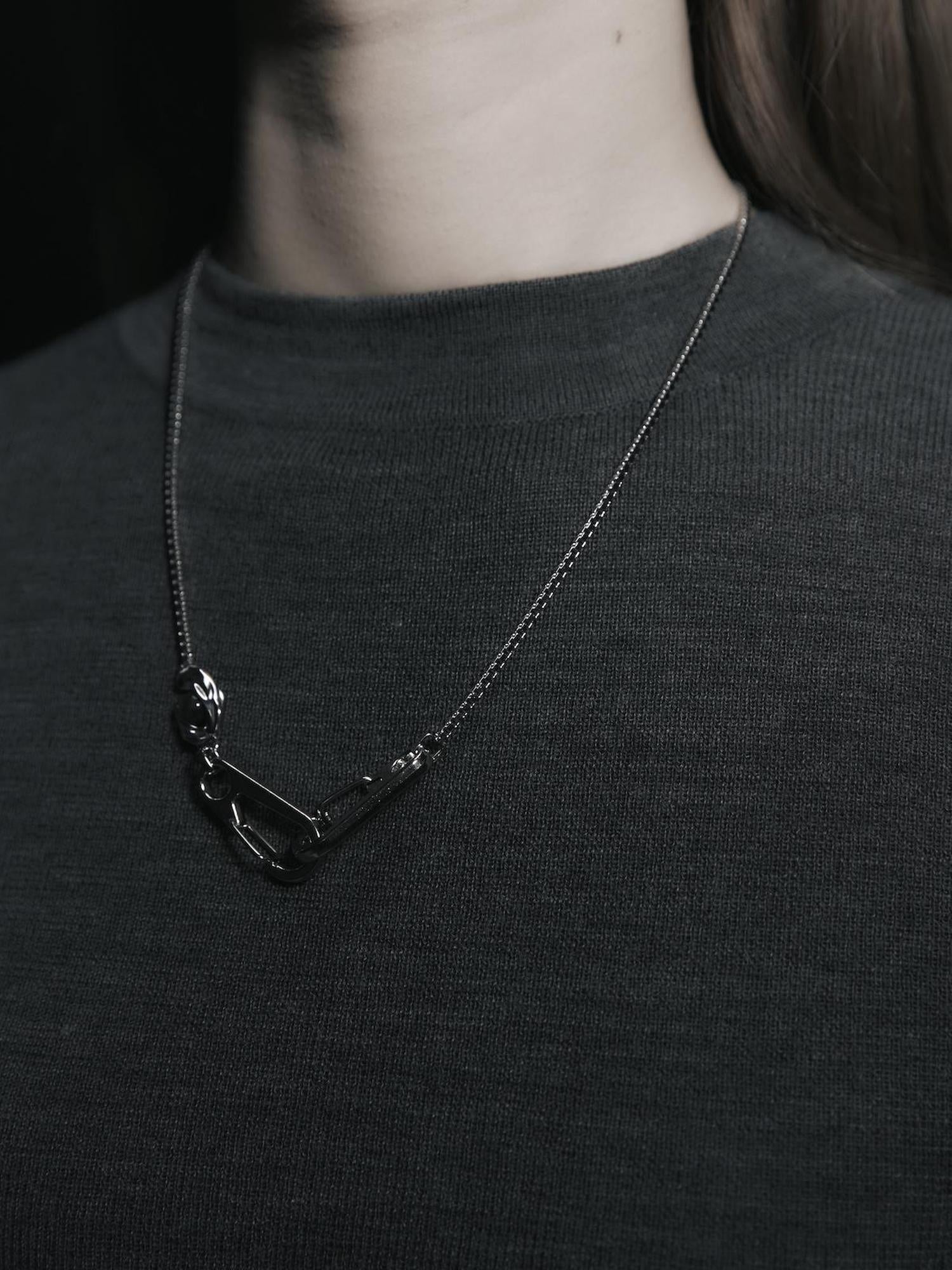 FUSSED Metal Tadpole & Bullet Necklace