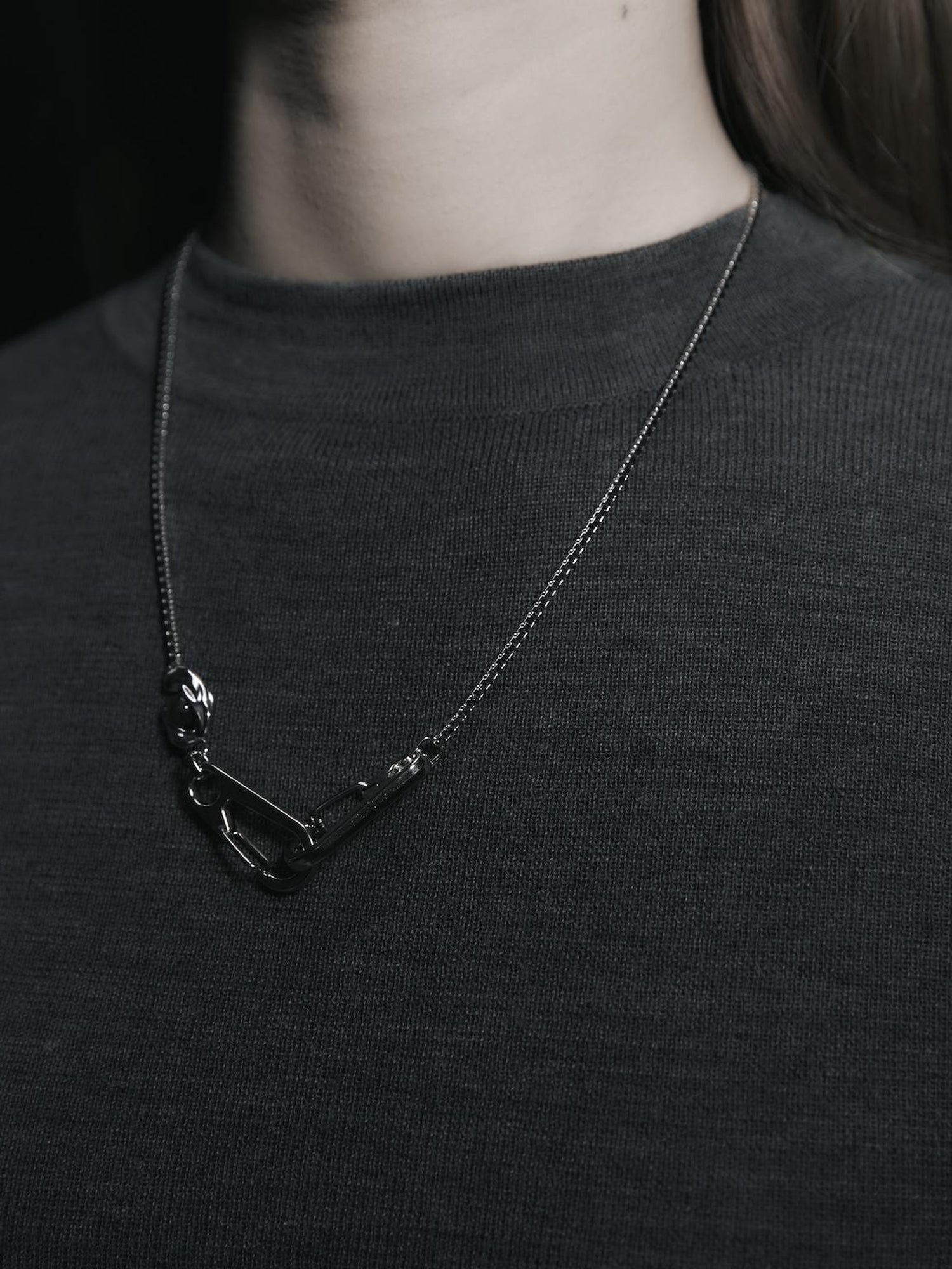 FUSSED Metal Tadpole & Bullet Necklace