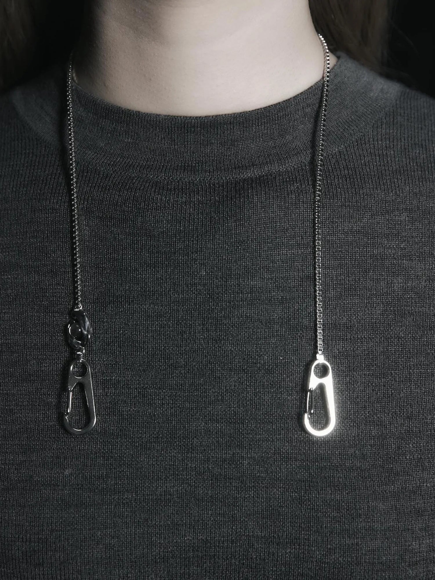 Metal Tadpole & Bullet Necklace