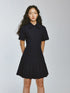 FUSSED_Midnight_Blue_Asymmetrical_Pleated_Quilted_Polo_Dress_MISSTT