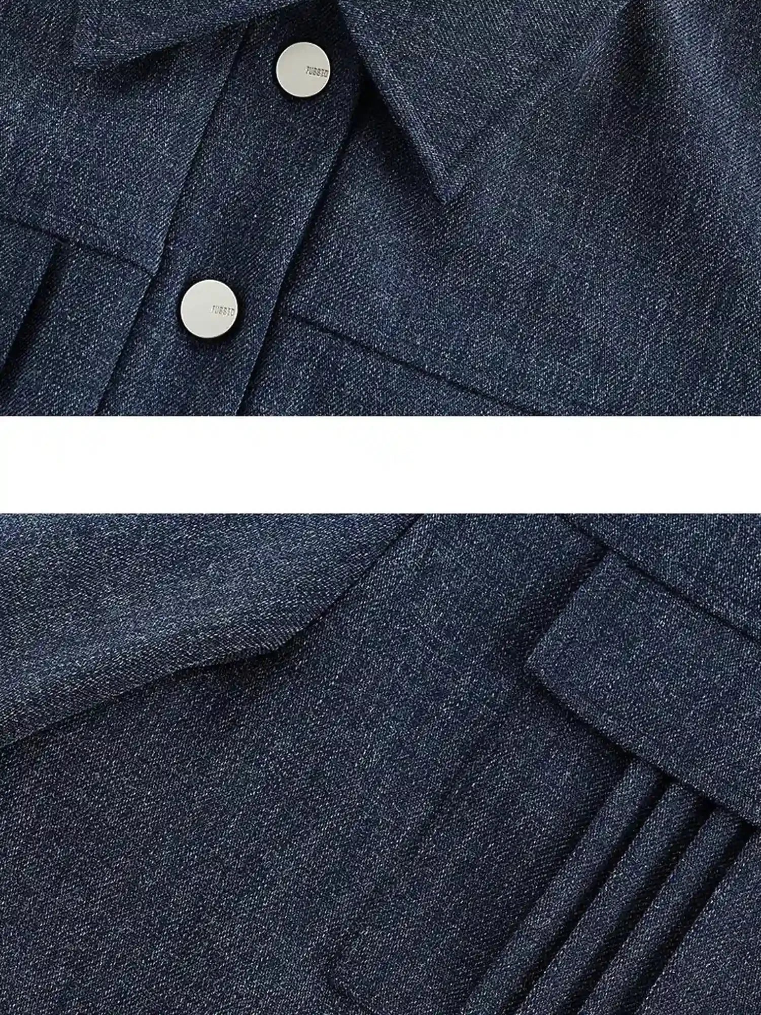 Midnight Blue Deconstructed Wool Blend Jacket With Asymmetrical Pockets
