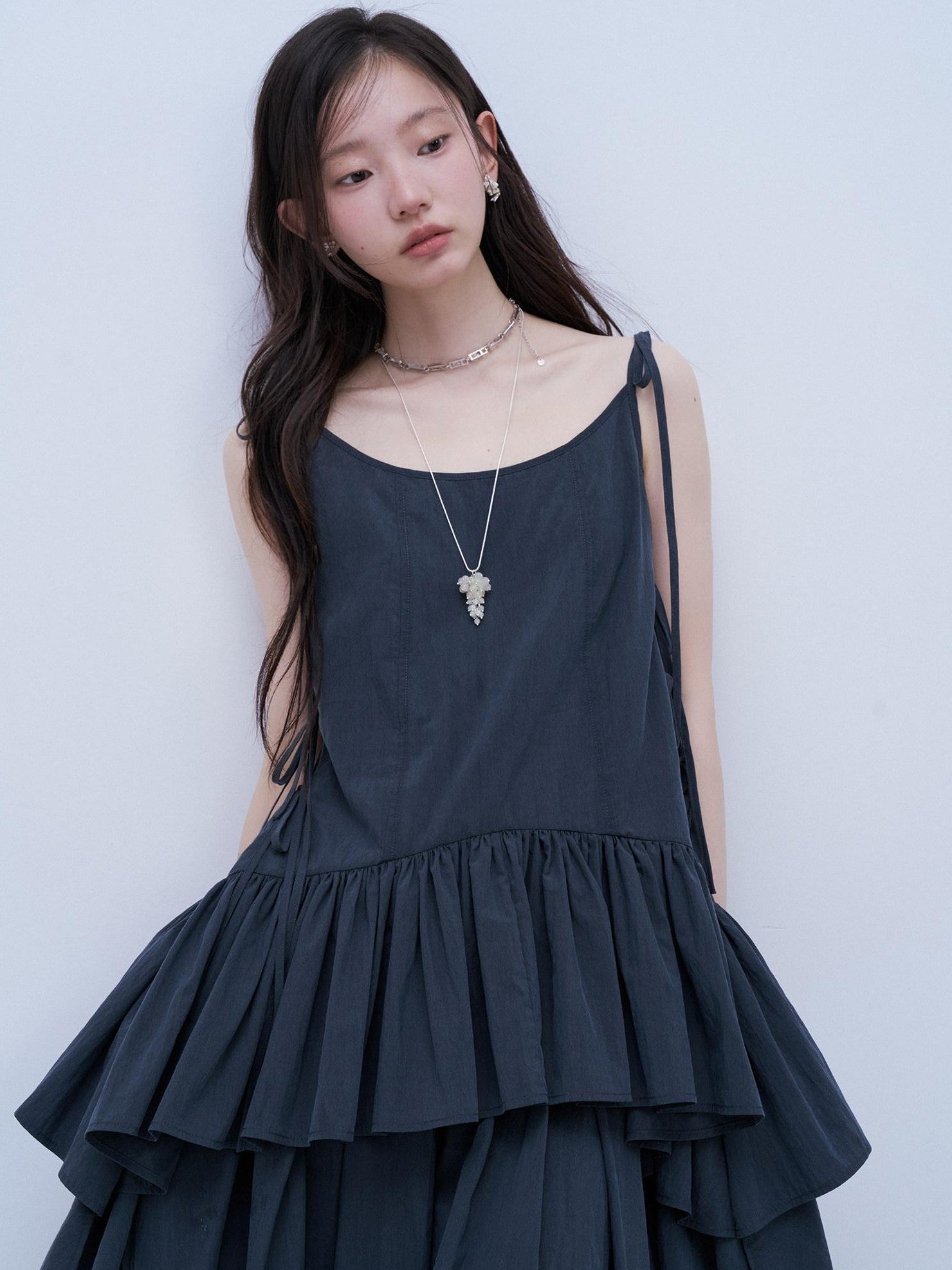 FUSSED Midnight Blue Heavy Sandwash Layered Tie A Line Women&
