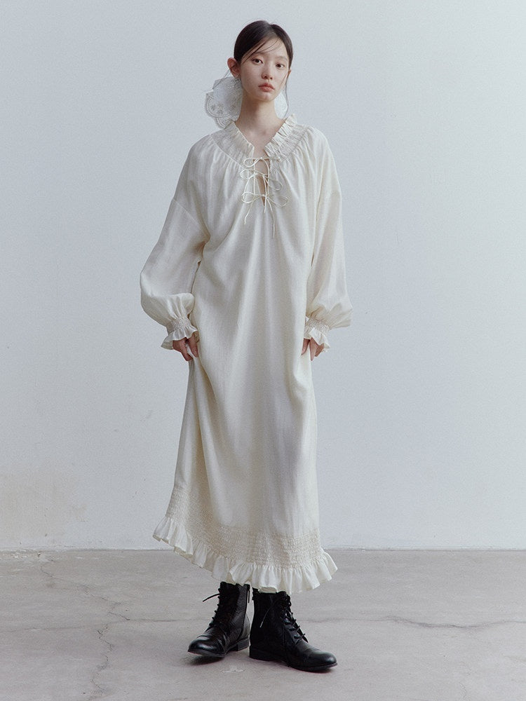 FUSSED_Milky_Apricot_Gathered_Cocoon_Women&