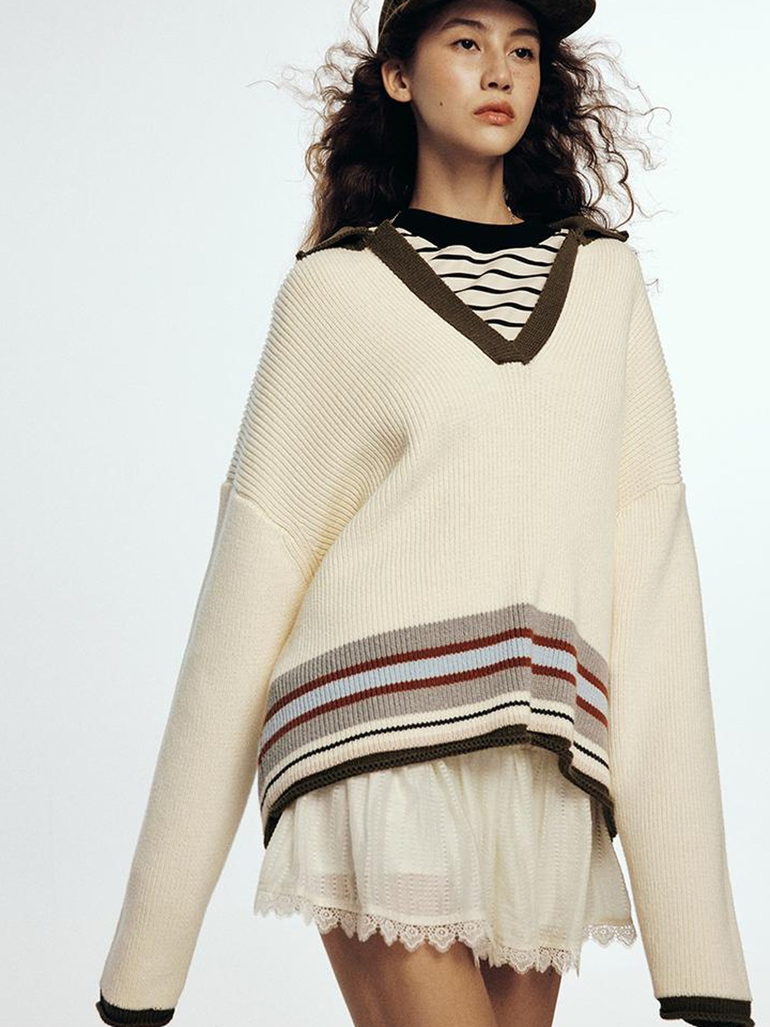 FUSSED Misty Romance Textured Milk White Layered Sheer Mini Skirt