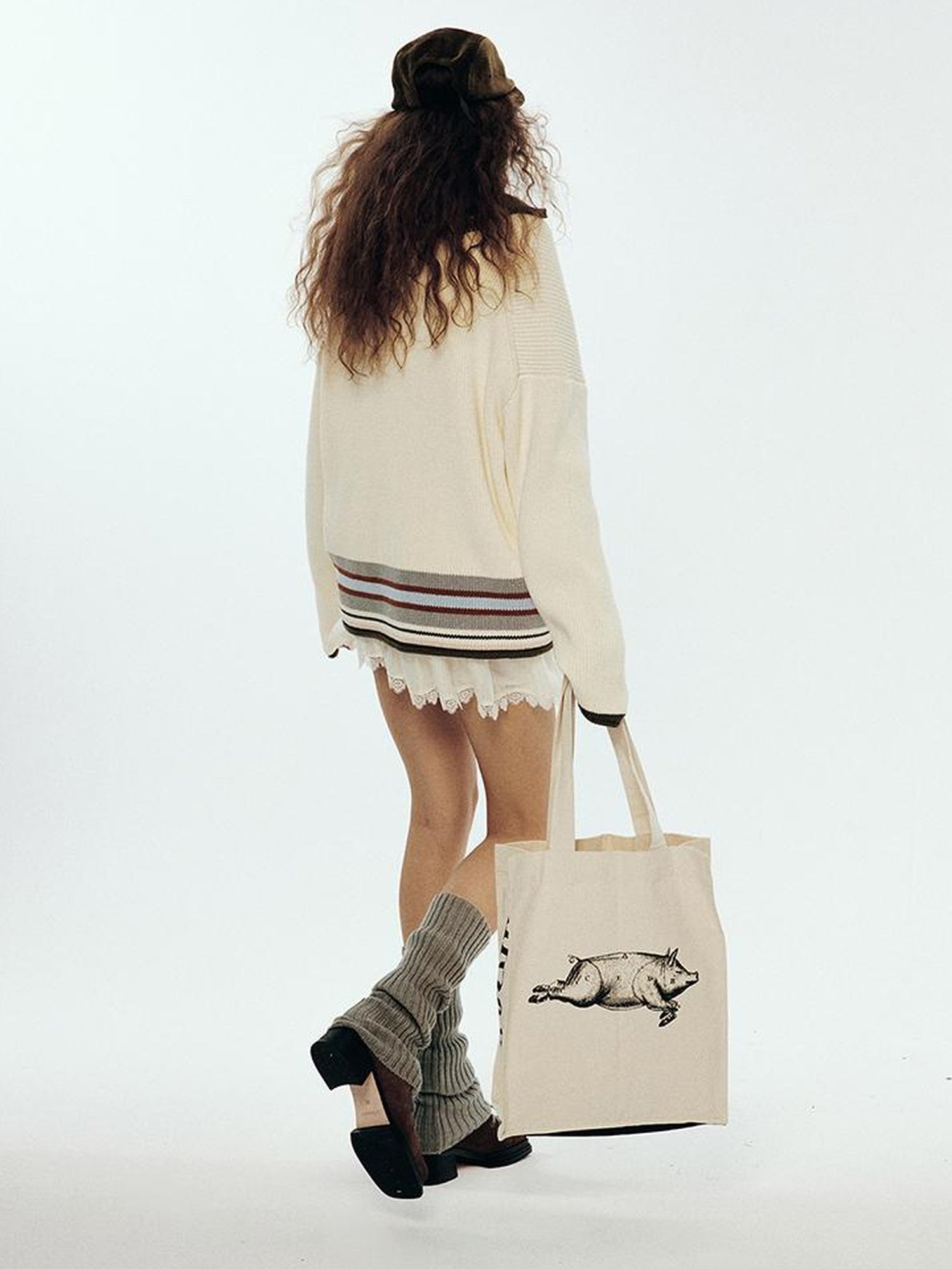 FUSSED Misty Romance Textured Milk White Layered Sheer Mini Skirt