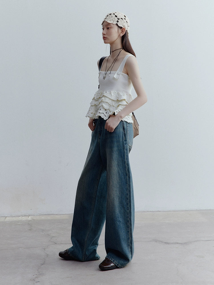 FUSSED_Nefelibata_Dream_Escape_Hand_Crochet_Almond_Cream_Knit_Top_V_Neck_T_Shirt_Long_Sleeve_MISSTT