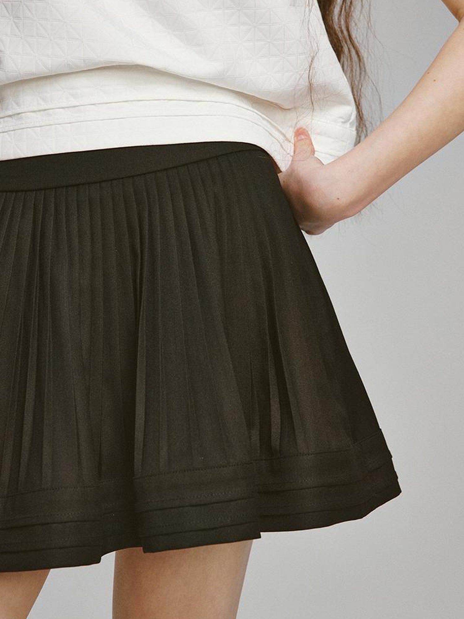 FUSSED Night Elf Tailored Pleated A Line Skirt