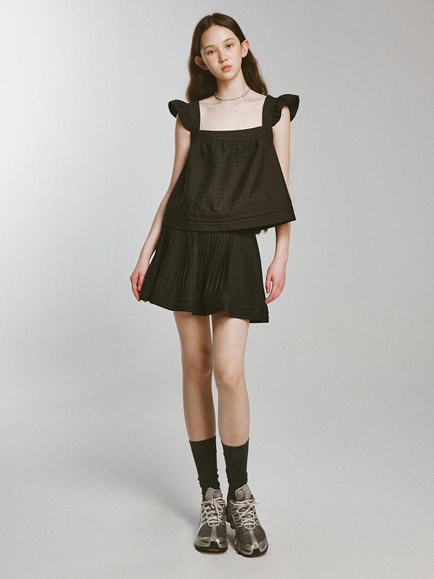 FUSSED Night Elf Tailored Pleated A Line Skirt