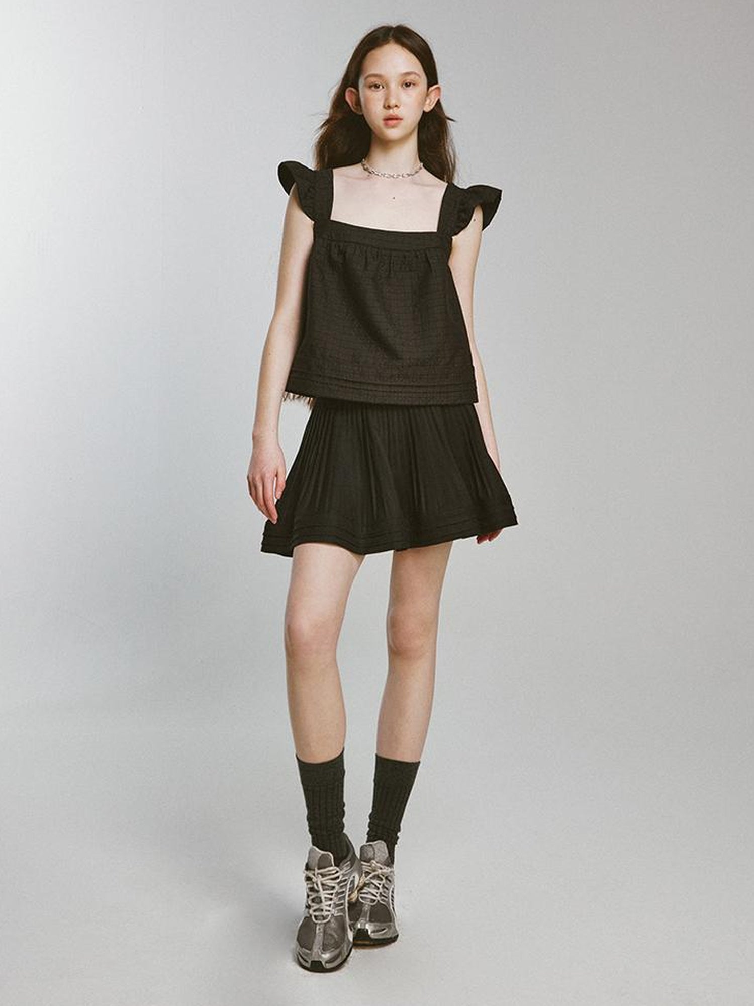 FUSSED Night Elf Tailored Pleated A Line Skirt