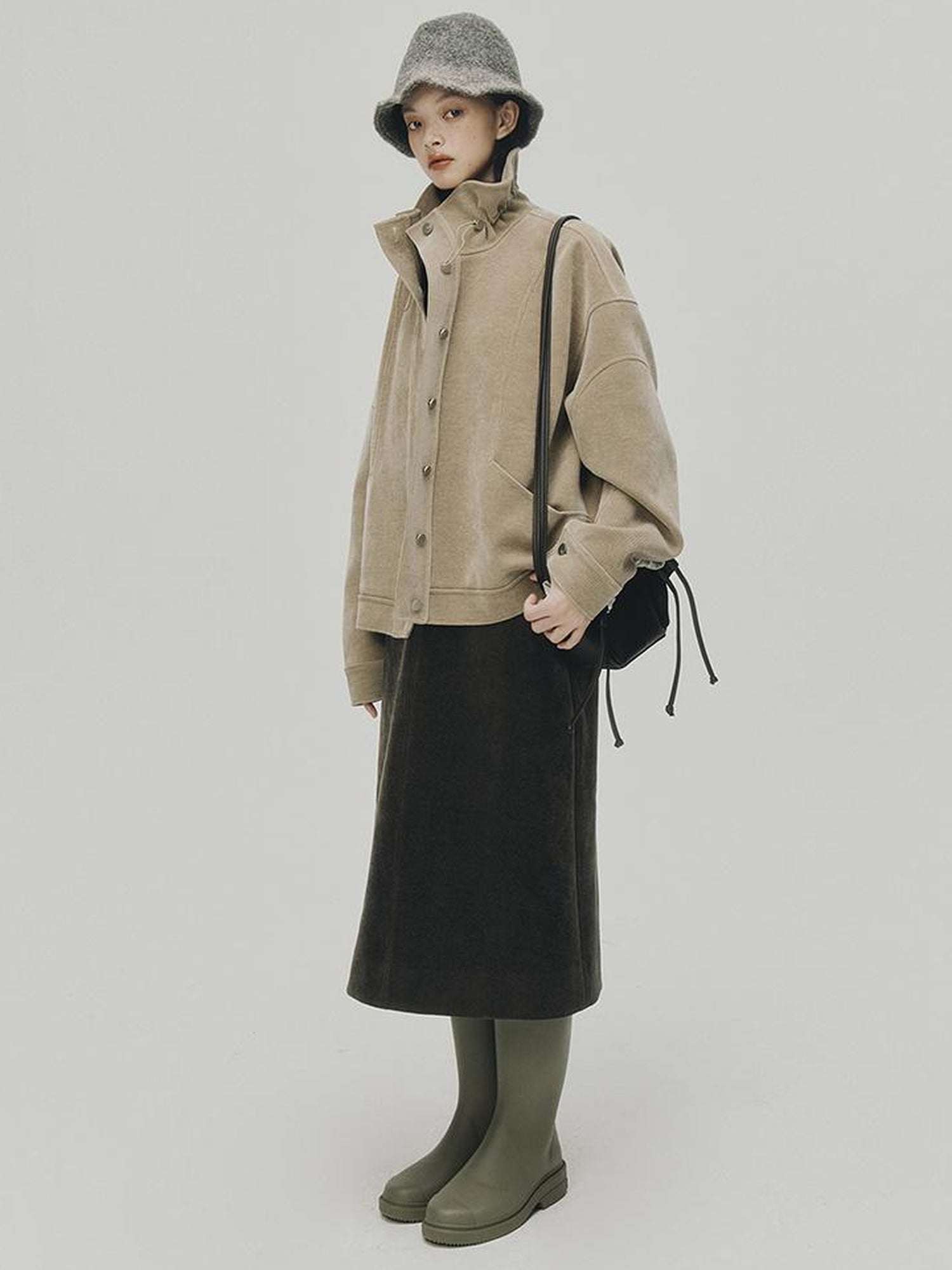FUSSED Norwegian Forest Wood Velvet Pine Green Long Dress