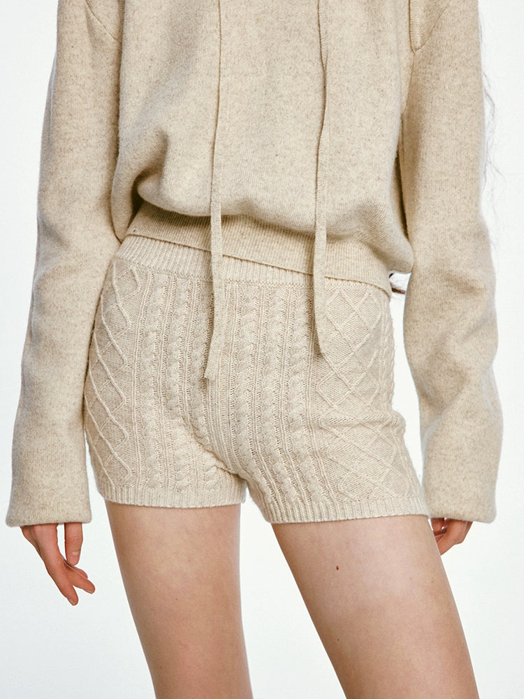 FUSSED_Oatmeal_Lamb_Wool_Sporty_Hoodie_And_Shorts_Set_MISSTT