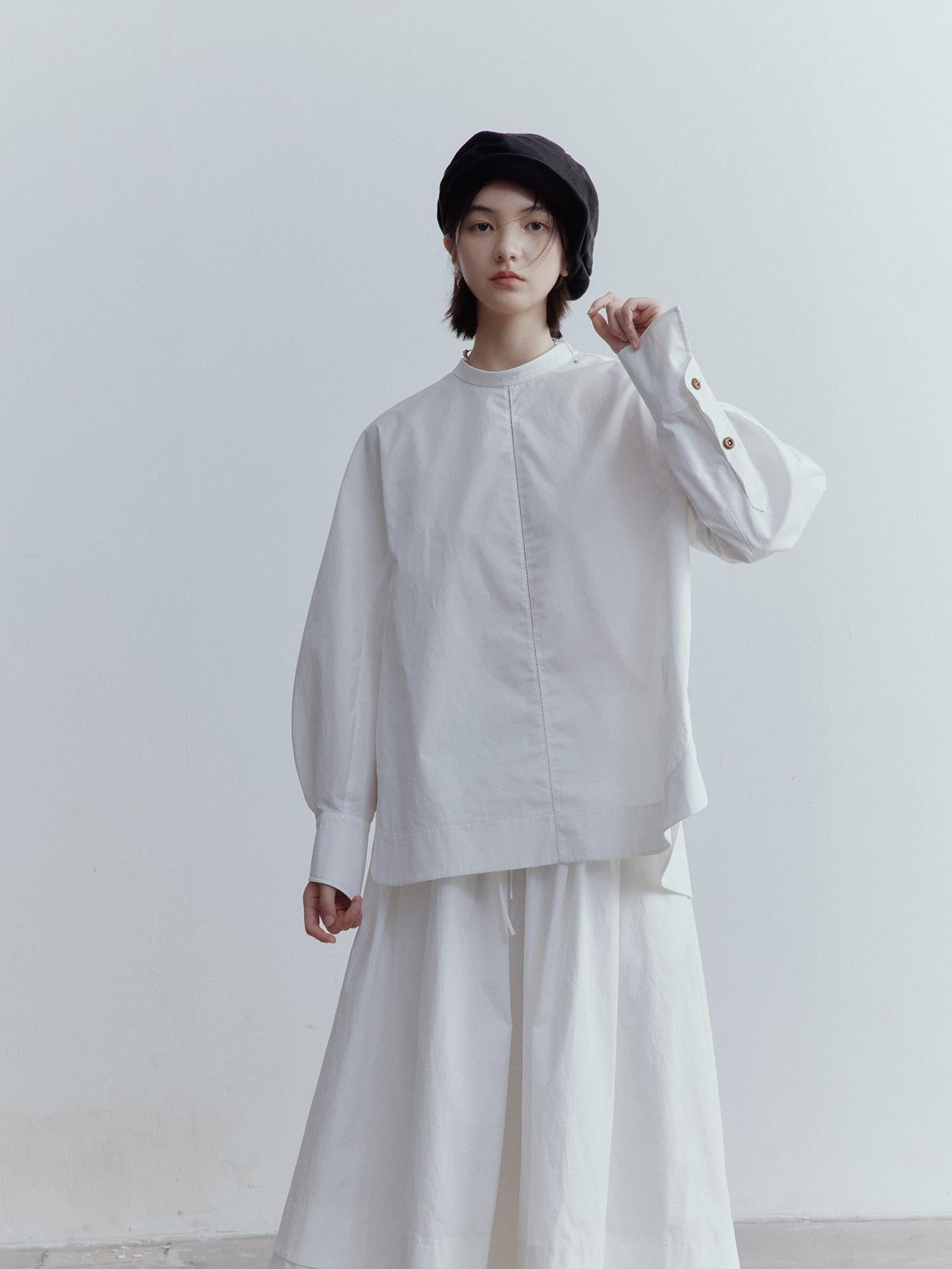 FUSSED Oversized Cut Out Sleeve Cotton Shirt