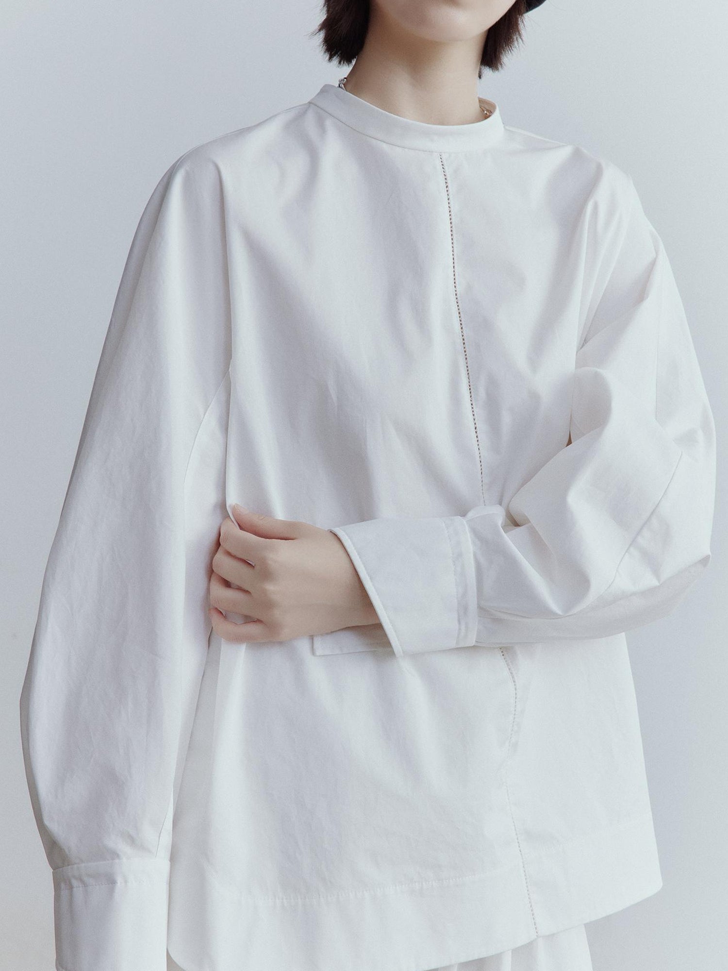 FUSSED Oversized Cut Out Sleeve Cotton Shirt