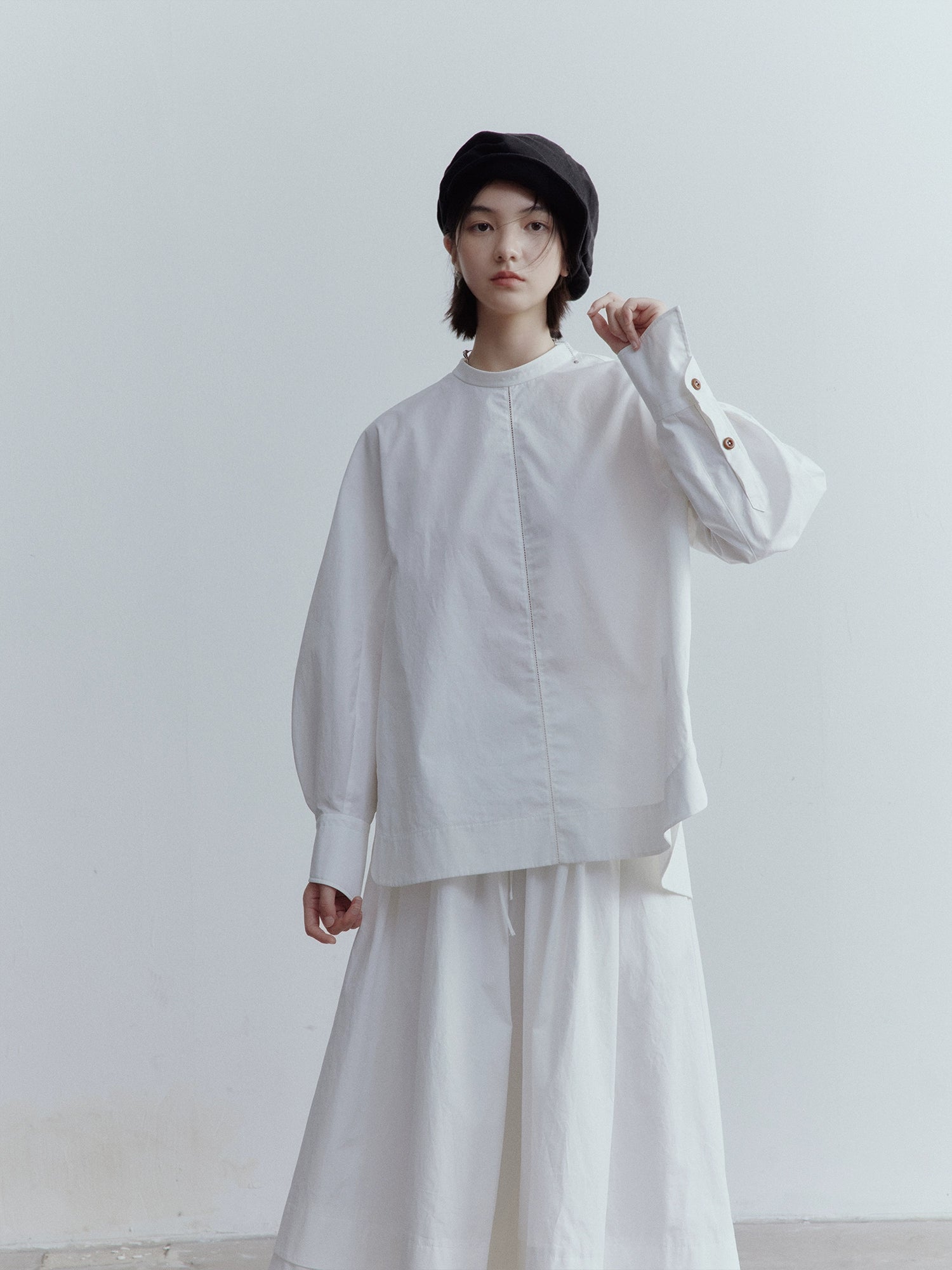 FUSSED_Oversized_Cut_Out_Sleeve_Cotton_Shirt_MISSTT