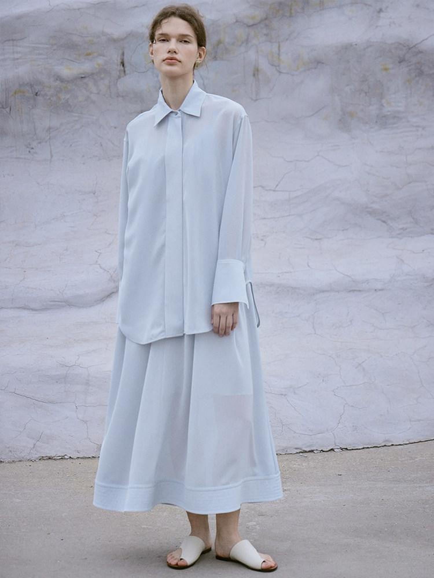 FUSSED Oversized Sun Protective Turn Down Collar Women&