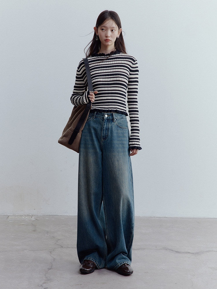 FUSSED_Piano_Key_Ribbed_Ingot_Blue_White_Striped_Women&
