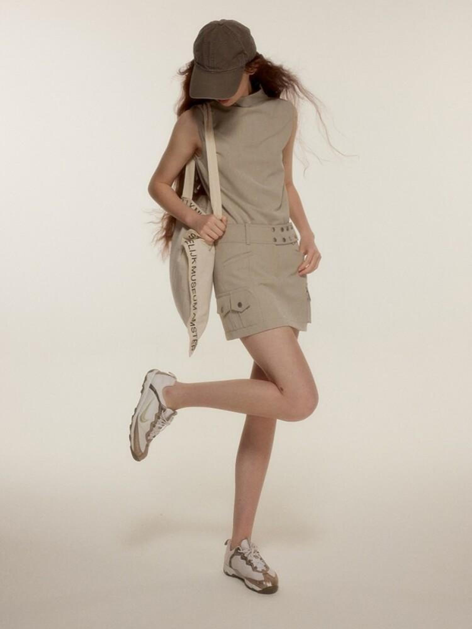 FUSSED Pine Gray Utility Tailored Pocket H Silhouette Anti Exposure Women&