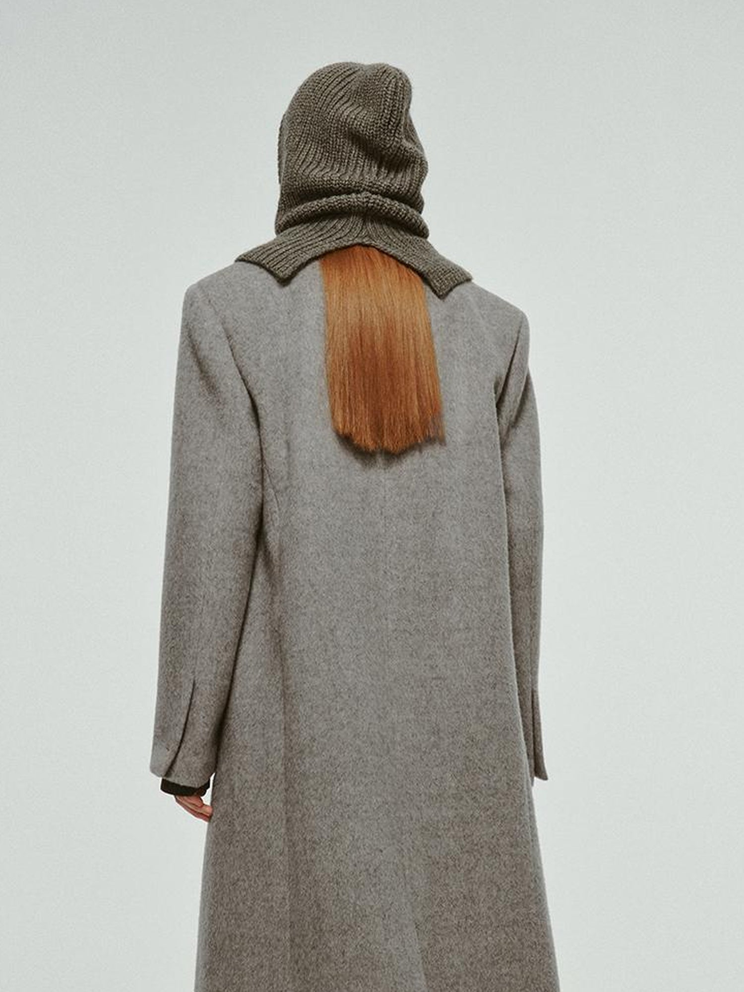 FUSSED Premium Australian Wool Double Faced Overcoat In Mist Grey