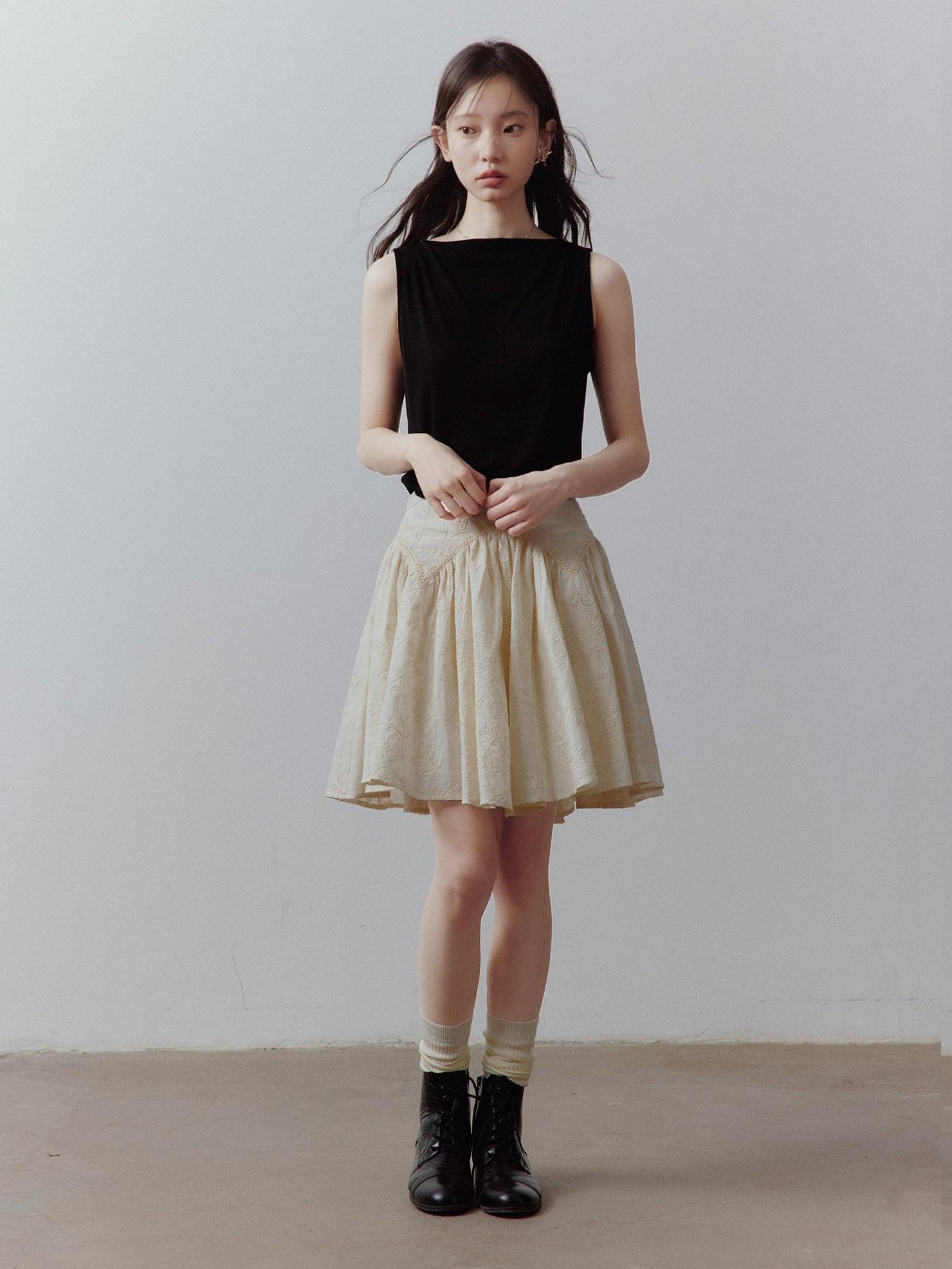 FUSSED Raw Layered Cord Embroidered Women&