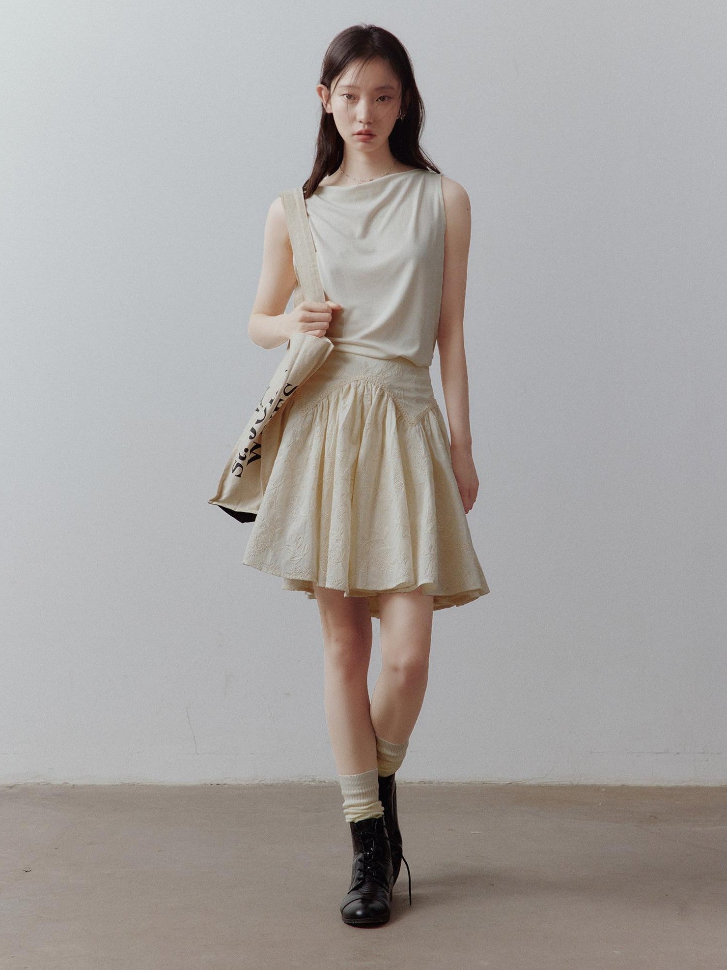 FUSSED Raw Layered Cord Embroidered Women&