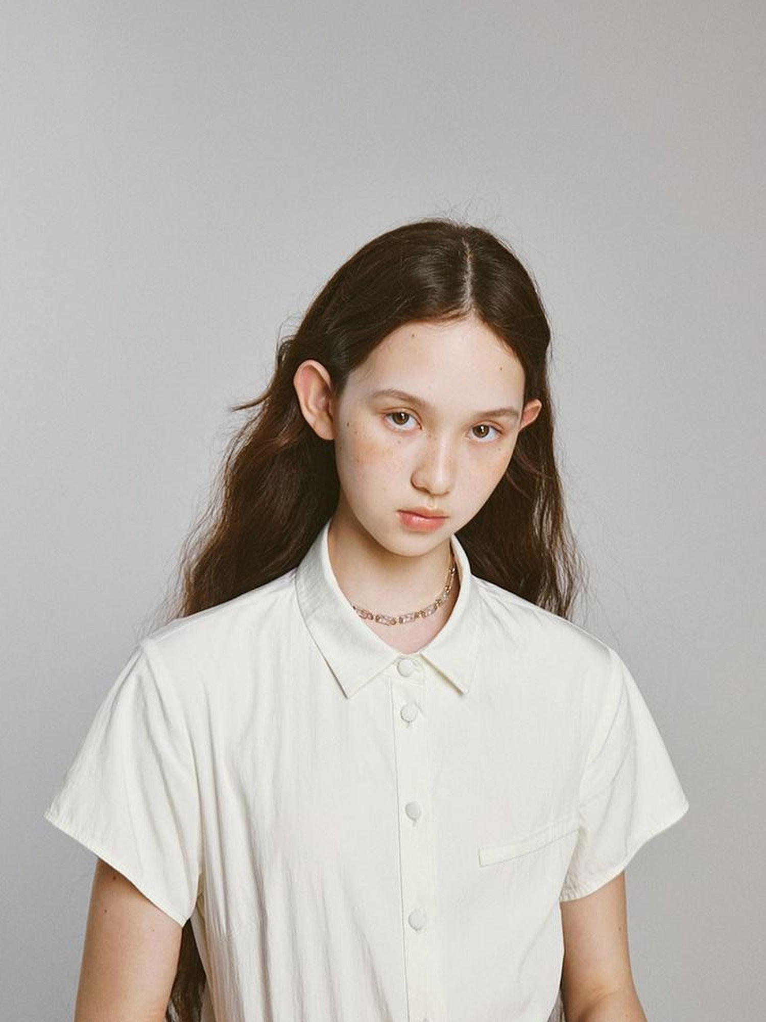 FUSSED Rebellious Court Texture Embroidered Layered Shirt Dress